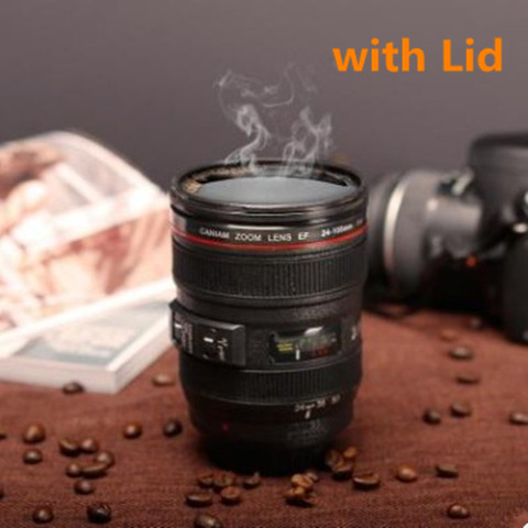 Caniam lente de cámara SLR-taza de plástico para café y té, taza creativa con tapa, 105 ML, escala 1:1, 24-400mm ► Foto 1/6