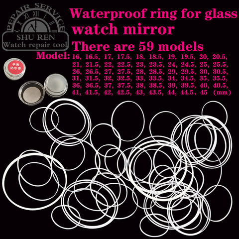 Reparación de piezas de reloj, kit de piezas de reloj, anillo impermeable de esfera de cristal, una variedad de anillo impermeable opcional, anillo de sellado de reloj ► Foto 1/6