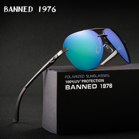 Gafas de sol polarizadas de aluminio y magnesio HD para hombre y mujer, gafas de sol de conducción vintage, con caja de marca original ► Foto 1/6
