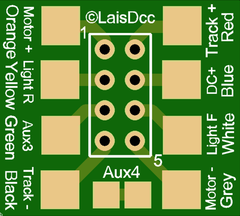 10 unids DCC decodificador/DCC móvil decodificador 8 pin NEM 652 socket sólo 860002/laisdcc marca ► Foto 1/2
