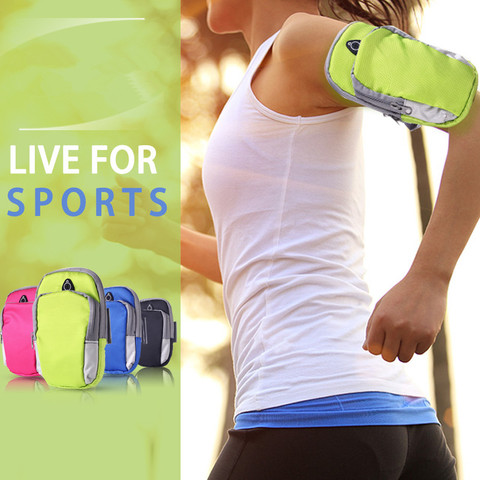 Bolsa de deporte correr pulsera impermeable, funda para brazo para correr, soporte Universal para teléfono móvil deportivo para exteriores ► Foto 1/6