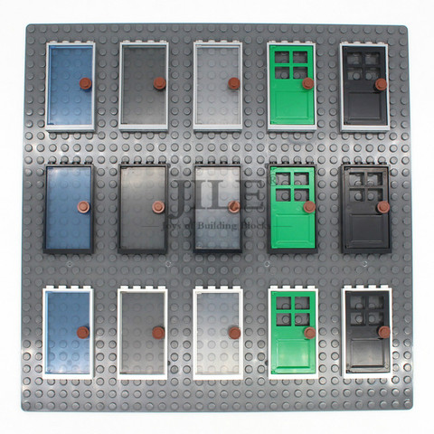 Moc Casa de marco de puerta de 1x4x6 con la hoja de la puerta 60596 DIY ilumine edificio de ladrillos Compatible con reúne las partículas ► Foto 1/6