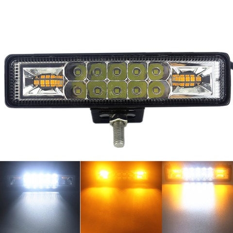 48W luz estroboscópica Flash LED barra de luz ámbar blanco Azul Rojo para Offroad 4x4 ATV SUV motocicleta camión, Trailer, coche accesorios 12V 12V ► Foto 1/6