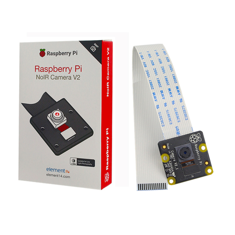 Cámara Raspberry Pi NoIR V2 oficial, 8MP, visión nocturna, módulo + 15cm, para Raspberry Pi 4, modelo B/3B +/3B/3B +/Zero ► Foto 1/6