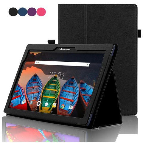 Funda de cuero PU con tapa para Lenovo Tab 10 tb-x103f 10,1, carcasa con soporte para Lenovo A10-30F Tab 2 A10-70 Tab3 10 Plus ► Foto 1/6