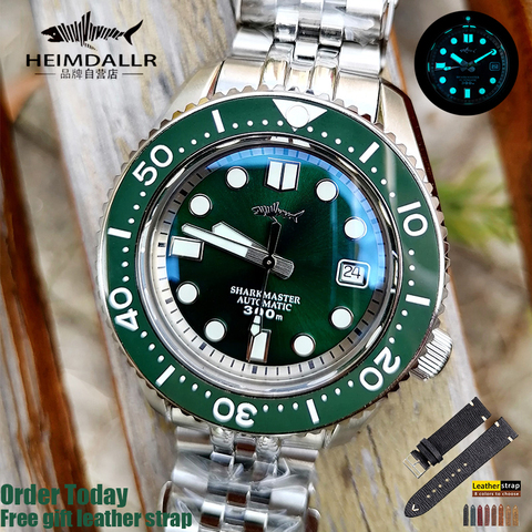 HEIMDALLR-Reloj de pulsera para hombre, de lujo, informal, de negocios, mecánico, buceo, cristal de zafiro, 300M, BGW9, superluminoso ► Foto 1/1