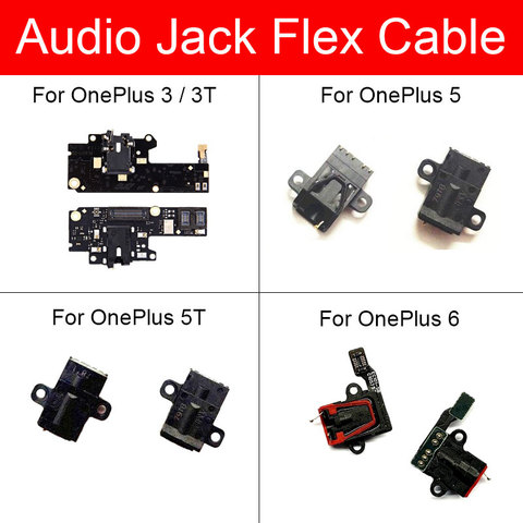 Jack de Audio junta para Oneplus One Plus 3 3T 5 5T 6 auriculares y auriculares Puerto Flex Cable de cinta reemplazo reparar partes ► Foto 1/5