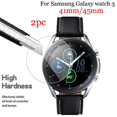 Película de vidrio templado Premium para reloj inteligente, accesorios protectores de pantalla para Samsung Galaxy Watch 3, 41MM /45MM, 2 uds. ► Foto 1/6