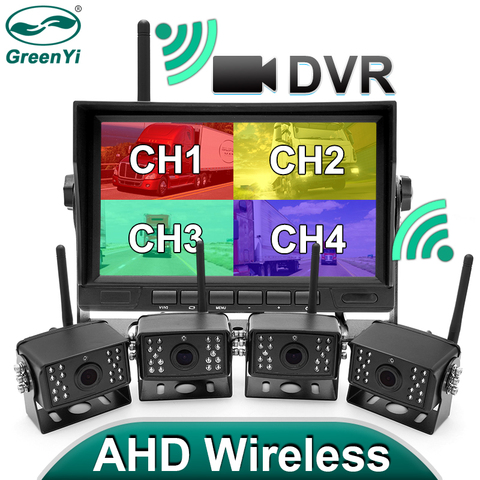 GreenYi-Monitor DVR inalámbrico de 7 pulgadas para camión, AHD 720P, visión nocturna de alta definición, grabador de respaldo inverso, cámara Wifi para autobús y coche ► Foto 1/6