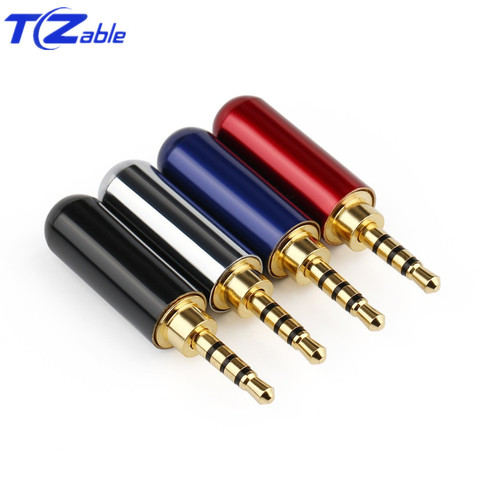 4 Uds. De conector de Audio Jack de 2,5mm y 4 polos, Conector de 2,5mm para auriculares, Cable Upgrated, adaptador de aleación de Metal para soldar ► Foto 1/6