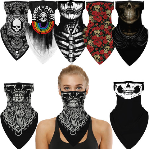 Mascarilla de Halloween de calavera y muerte Punk, máscara de Cosplay de terror, bufanda para el cuello, Bandana, pasamontañas ► Foto 1/6