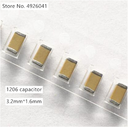 50 Uds 1206 de alta tensión SMD condensador de cerámica de la viruta 100pF 470pF 1nF 2.2nF 3.3nF 4.7nF 10nF 1KV 2KV X7R NPO 1000V 2000V ► Foto 1/3