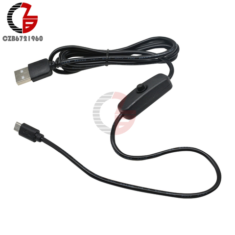 Cable de carga Fuente de alimentación Micro USB con interruptor de encendido/apagado, 1,5 m para Raspberry Pi ► Foto 1/6