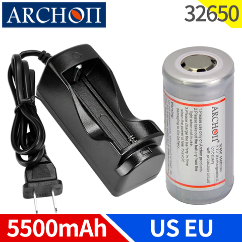 ARCHON-batería recargable de litio original, 5500mAh, 3,7 v, 32650, enchufe europeo y estadounidense, cargador de batería 32650 ► Foto 1/6