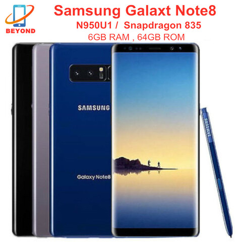 Samsung Galaxy Note8 Nota 8 N950U N950U1 teléfono móvil Snapdragon 835 NFC Octa Core 6,3 '6GB RAM 64GB ROM teléfono celular Original ► Foto 1/5