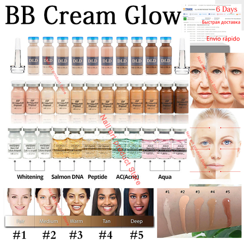 12 Uds 5 blanqueamiento ml suero crema BB de Meso suero de brillo de BB crema Fundación salón de belleza maquillaje cosmético líquido foundatio ► Foto 1/6