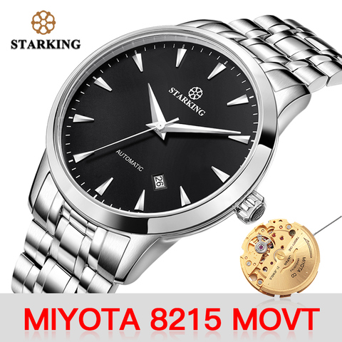 STARKING-Reloj de pulsera para hombre, mecánico, de acero inoxidable, Miyota Movt, zafiro, automático, de viento, resistente al agua ► Foto 1/6