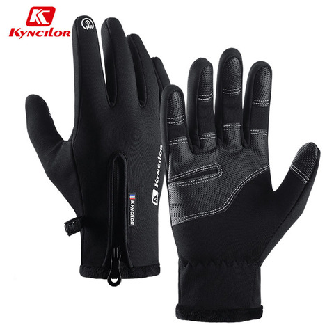 Kyncilor-guantes de invierno para ciclismo, universales, cálidos, con pantalla táctil, resistentes al agua y al viento ► Foto 1/6