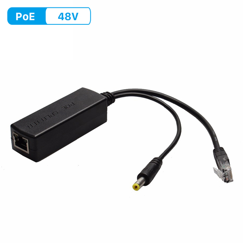 Divisor PoE aislado activo de 48V a 12V, adaptador IEEE802.3af de 12V, inyector, divisor poe, conector activo de 10/100M para cámara IP PoE ► Foto 1/5