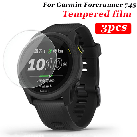 3 uds Protector de pantalla de vidrio templado película para Garmin Forerunner 745 reloj deportivo inteligente pulsera de las películas de protección ► Foto 1/6