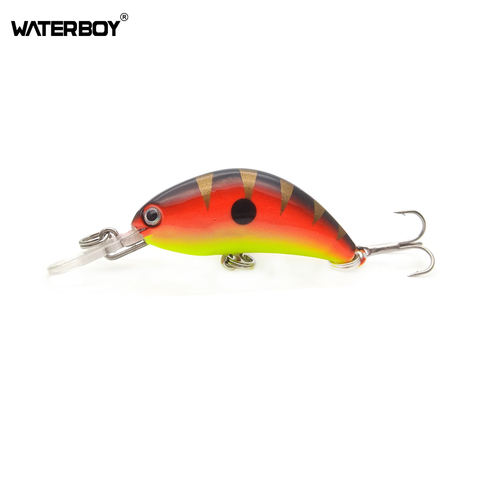 WATERBOY Mini Crankbait Señuelos de Pesca cebo artificial 4cm 1.6in 3,4g 0,1 oz Wobbler de plástico Pesca señuelo aparejo bajo Pesca lago ► Foto 1/6