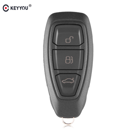 KEYYOU 3 botones llave inteligente cubierta Fob para Ford Mondeo ganar Kuga Fiesta enfoque C-Max de titanio coche caso clave HU101 hoja ► Foto 1/6