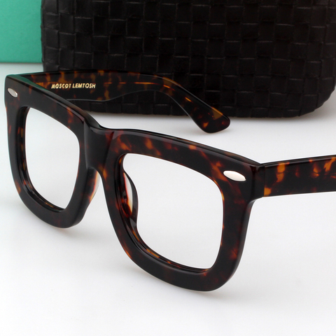 Zerosun de marcos de gafas hombre mujer gafas Vintage falsos hombres gafas Nerd negro tortuga acetato de gafas Unisex ► Foto 1/6