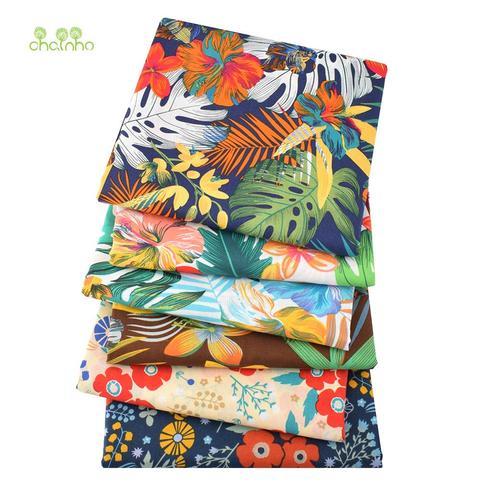 Lisa tela de algodón estampada, selva Tropical, acolchado de costura artesanal para ropa de camisa de vestido de bebé y niño, Material de popelina ► Foto 1/6