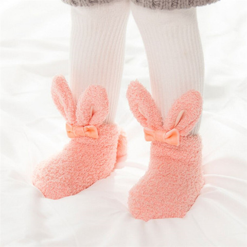 Calcetines de lana Coral para bebé recién nacido, suaves, bonitos, de invierno ► Foto 1/5