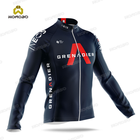 INEOS-ropa de ciclismo para hombre, Jersey de manga larga para entrenamiento de equipo de bicicleta de carretera, chaqueta deportiva de secado rápido para primavera y otoño, 2022 ► Foto 1/5