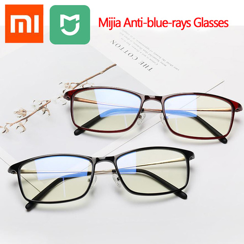 Xiaomi Mijia-Gafas de ordenador originales, lentes con marco de Metal TR90, antirayones, bloqueo de luz azul, cómodas, 40% ► Foto 1/6