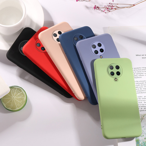 Para Xiaomi Poco F2 Pro funda de goma carcasa de silicona líquida a prueba de golpes funda blanda para Xiaomi Poco F2 Pro funda para Poco X2 Redmi K30 Pro funda Redmi K20 ► Foto 1/6