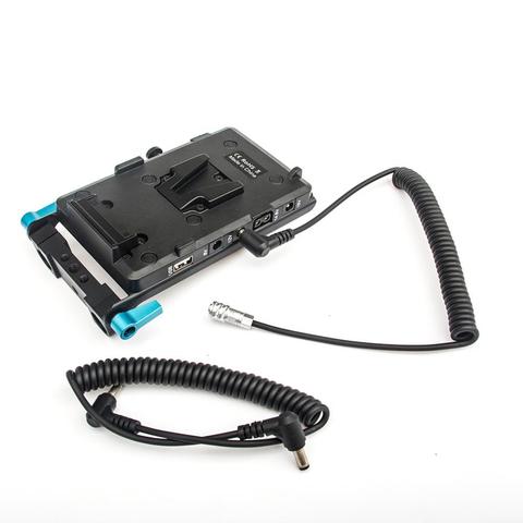 Sistema de fuente de alimentación de WY-VG1, adaptador de placa de batería de montaje en V con Cable DC a BMPCC 4K/6K para cámara de transmisión SLR HD ► Foto 1/6