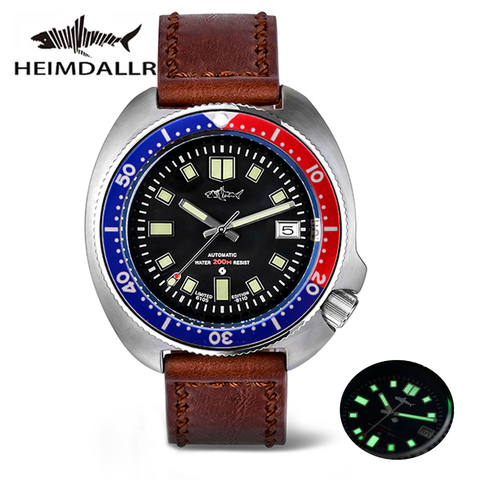 Heimdlr-reloj mecánico clásico Sharkey NH35A, accesorio de pulsera resistente al agua hasta 200M con movimiento automático de zafiro y Esfera luminosa ► Foto 1/6