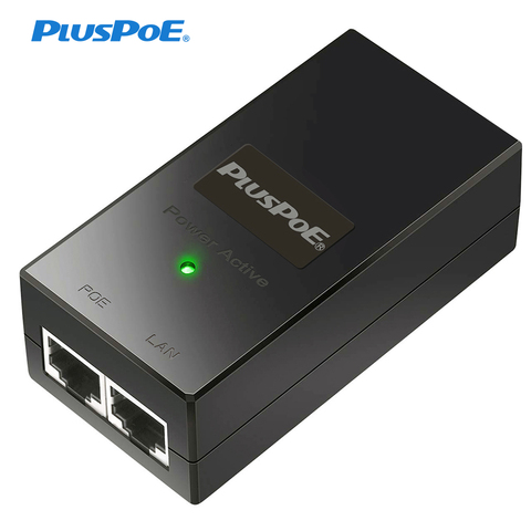 Potencia sobre Ethernet 48V 0.4A 19W inyector adaptador de alimentador PoE de escritorio, soporte IEEE 802.3af, hasta 100 metros (328 pies) ► Foto 1/6