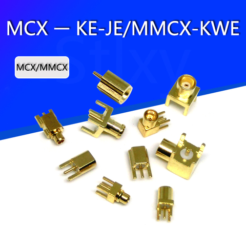Adaptador de conector coaxial rf recto hembra MCX-KE/MMCX-JE para montaje PCB/Edge PCB mount RP-MCX/MMCX ► Foto 1/6