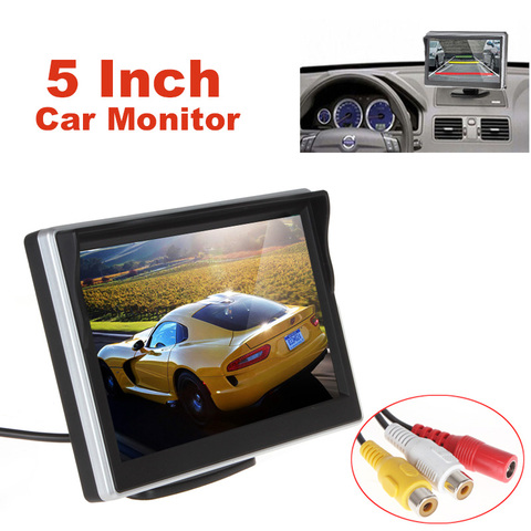 Monitor Digital de visión trasera de coche pantalla LCD 16:9 para VCD, DVD, cámara GPS con diafragma frontal, CC de 12V, 24V, 5 pulgadas, 480x272, TFT, LCD ► Foto 1/6