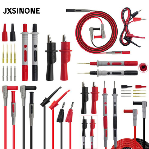 JXSINONE-Kit de cables de prueba, accesorio de sonda de prueba electrónica, pinzas de cocodrilo, conector Banana para probar, sonda reemplazable ► Foto 1/6