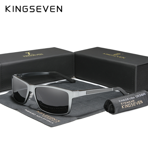 KINGSEVEN-gafas de sol polarizadas para hombre y mujer, lentes de aluminio y magnesio para conducir, con espejo, UV400, 2022 ► Foto 1/5