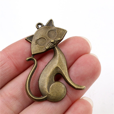 44x29mm 5 uds antiguo bronce plateado zorro abalorios hechos a mano colgante: DIY para pulsera necklace-Q5-48 ► Foto 1/2