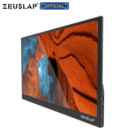 ZEUSLAP-monitor de ordenador portátil ultradelgado, 15,6 pulgadas, 1080p/función táctil, usb c, hdmi, pantalla ips, para videojuegos, lcd ► Foto 1/6