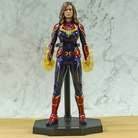 Crazy Toys-figura coleccionable en miniatura del capitán Marvel Carol Danvers, juguete a escala 1/6 ► Foto 1/6