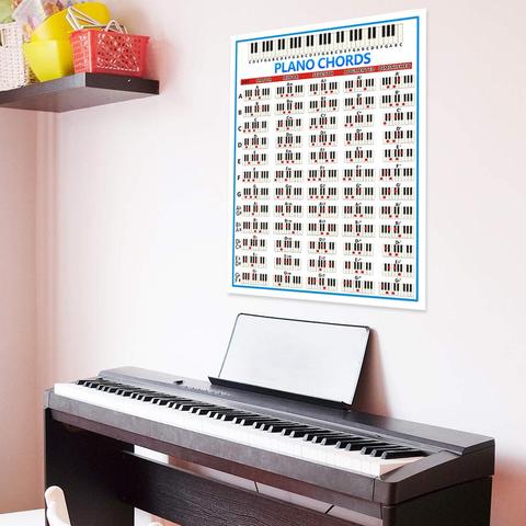 Tablatura de cuerda de Piano pegatina de práctica 88 teclas para principiantes, diagrama de digitación de Piano, cartel de tabla de acordes de Piano grande para estudiantes ► Foto 1/6