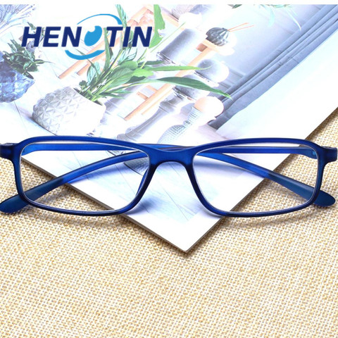 Henotin-gafas de lectura rectangulares, elegantes, con bisagra de resorte, para lectores masculinos y femeninos, dioptrías 0,5 1,75 2,0 3,0 4,0 ► Foto 1/6