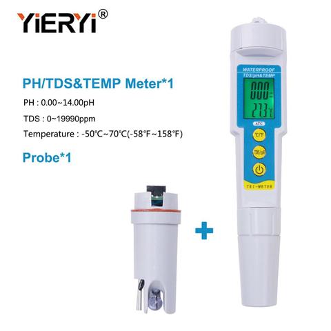 Yieryi-probador de agua pH-986 3 en 1, Monitor de PH multiparámetros, TDS, medidor de PH, acidómetro para acuario, Analizador de calidad del agua para bebidas, 2022 ► Foto 1/6