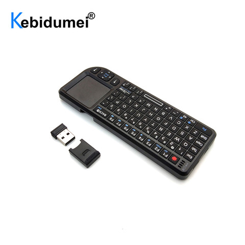 Mini Handhold-teclado inalámbrico 2,4G RF, teclado español, ruso, inglés, retroiluminación, Touchpad, ratón para PC, Notebook, dispositivo de Tv inteligente ► Foto 1/6