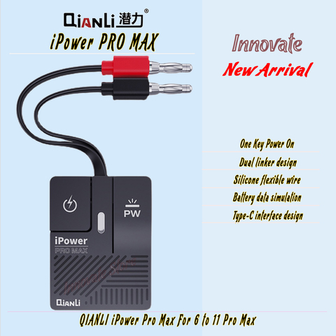 IPower Pro Max QIANLI de suministro de Cable de prueba DC de Control de potencia de Cable de prueba para iPhone 6G 6P 6S 6SP 7G 7P 8G 8P X XS X MAX 11 11Pro. ► Foto 1/6