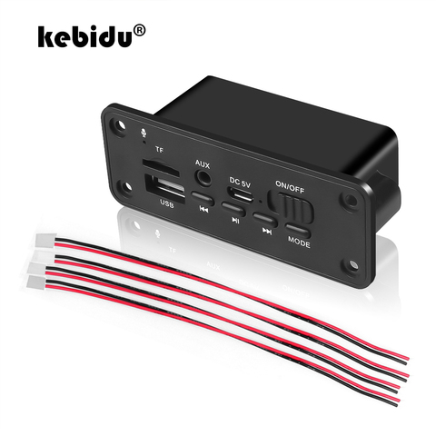 Kebidu Bluetooth MP3 placa decodificadora WMA DC 5V Módulo de Audio USB TF Radio inalámbrico de FM RECEPTOR DE MP3 jugador 2x3 W amplificador de coche ► Foto 1/6