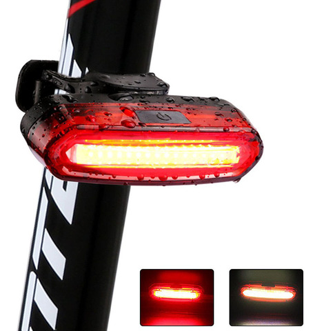 2022 nuevo 120 lúmenes luz trasera para bicicleta luz trasera LED USB recargable impermeable MTB Carretera bicicleta luz trasera lámpara trasera ► Foto 1/6