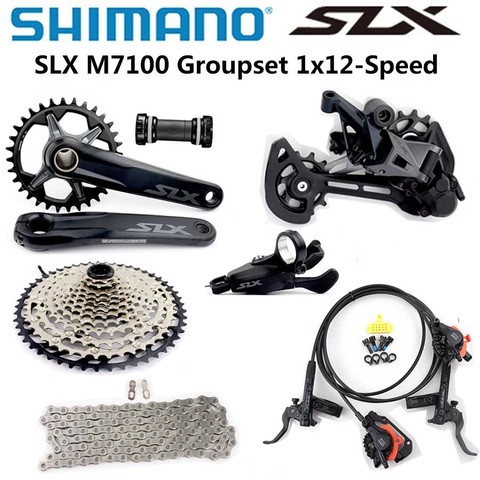 SHIMANO-platos y bielas SLX M7100 para bicicleta de montaña, juego de 12 velocidades, 32T, 34T, 170, 175mm, 1x12 velocidades, 10-45T, 10-51T, M7100 ► Foto 1/6